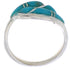 Southwest Silver Turquoise Inlay Ring Size 5-1/2 WX41017